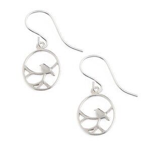 Bird Earrings Sterling Silver Nightingale Jewelry Gifts for Women Girls